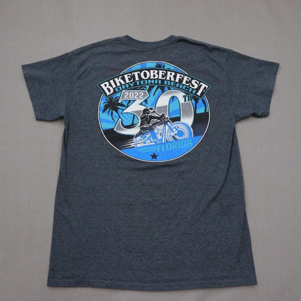 Daytona Beach Fl Biketoberfest 2022 30th Annual Mens Large Shirt